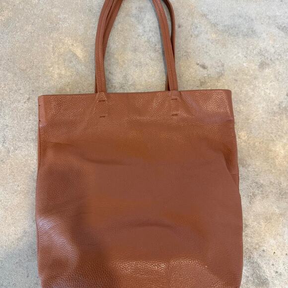 Quince Brown Leather Tote Bag - Picture 2 of 7